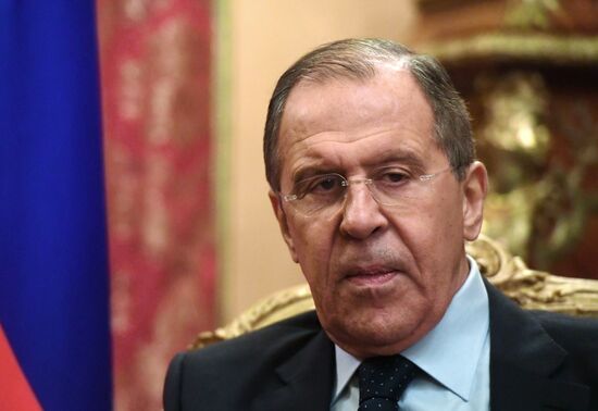 Meeting of Russian and Jordanian Foreign Ministers Sergey Lavrov and Ayman Safadi