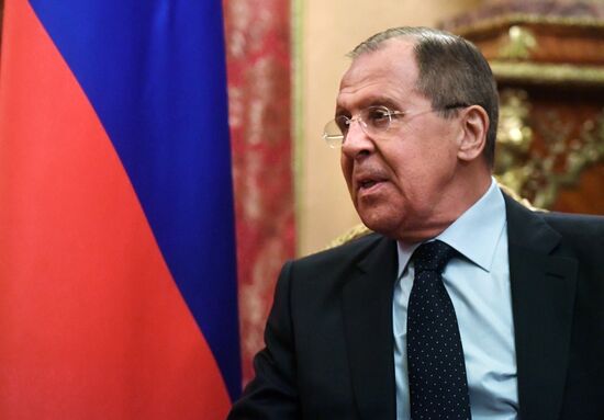 Meeting of Russian and Jordanian Foreign Ministers Sergey Lavrov and Ayman Safadi