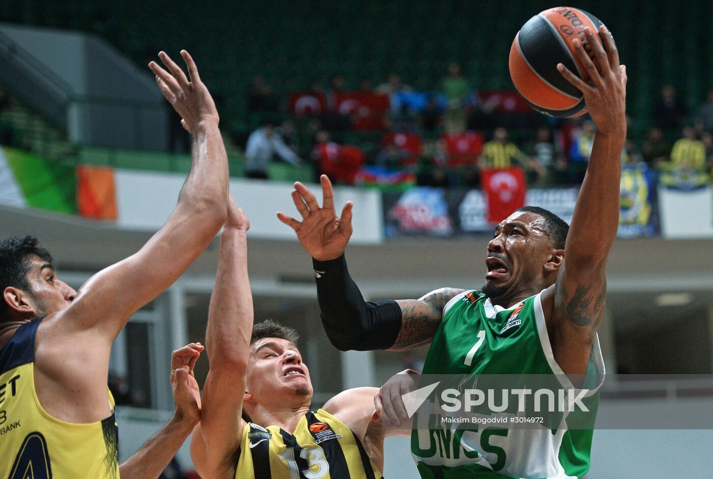 Basketball. 2016–17 EuroLeague. UNICS (Russia) vs. Fenerbahce (Turkey)