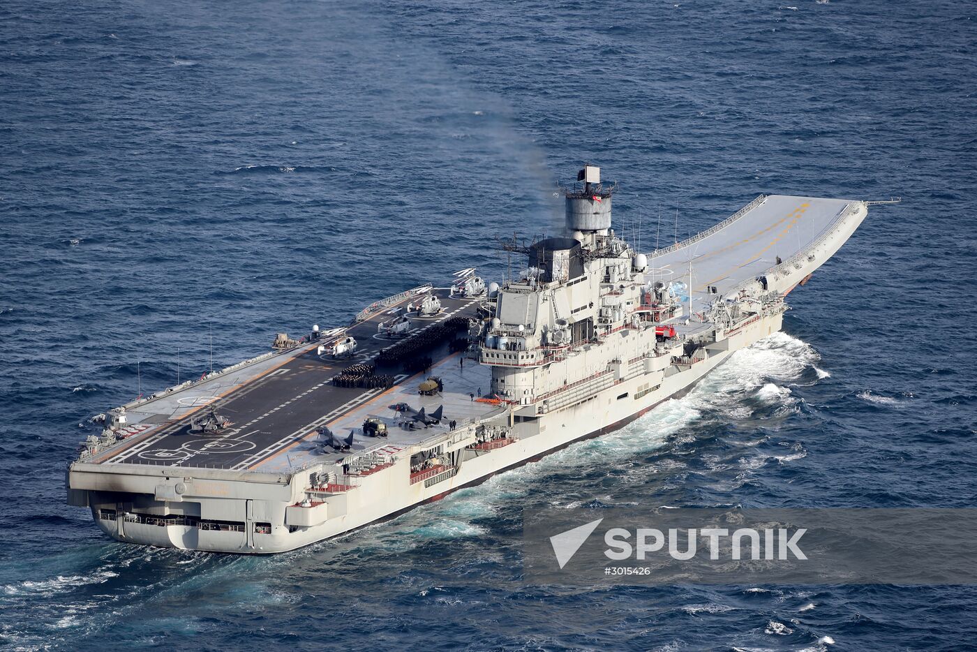 British Navy and Air Force escort Russian warships Admiral Kuznetsov and Pyotr Veliky