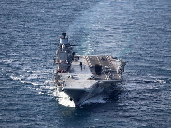 British Navy and Air Force escort Russian warships Admiral Kuznetsov and Pyotr Veliky
