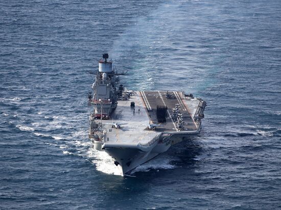 British Navy and Air Force escort Russian warships Admiral Kuznetsov and Pyotr Veliky