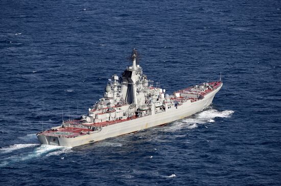 British Navy and Air Force escort Russian warships Admiral Kuznetsov and Pyotr Veliky