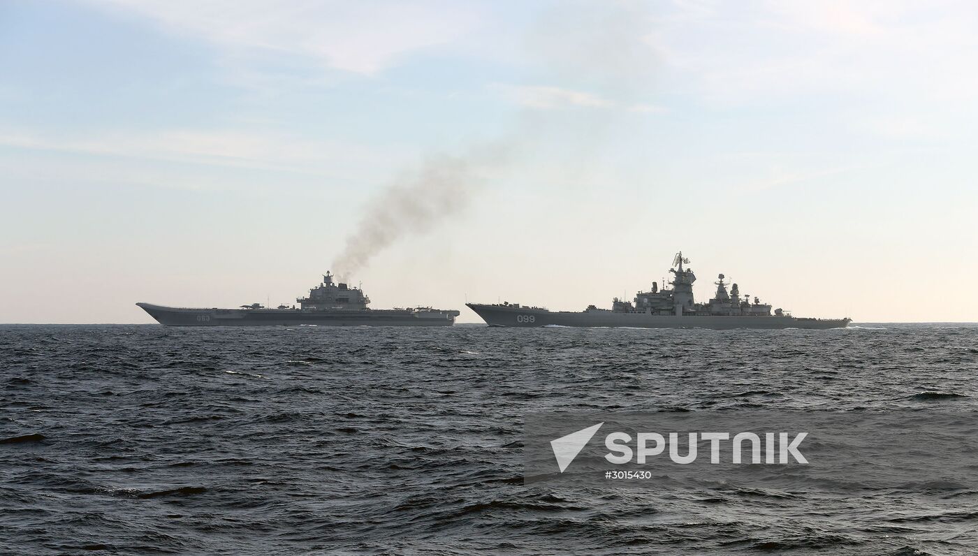 British Navy and Air Force escort Russian warships Admiral Kuznetsov and Pyotr Veliky