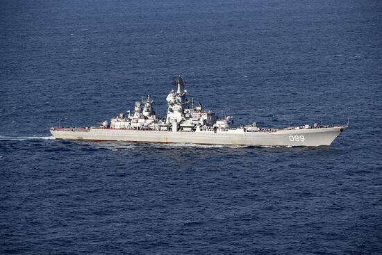 British Navy and Air Force escort Russian warships Admiral Kuznetsov and Pyotr Veliky