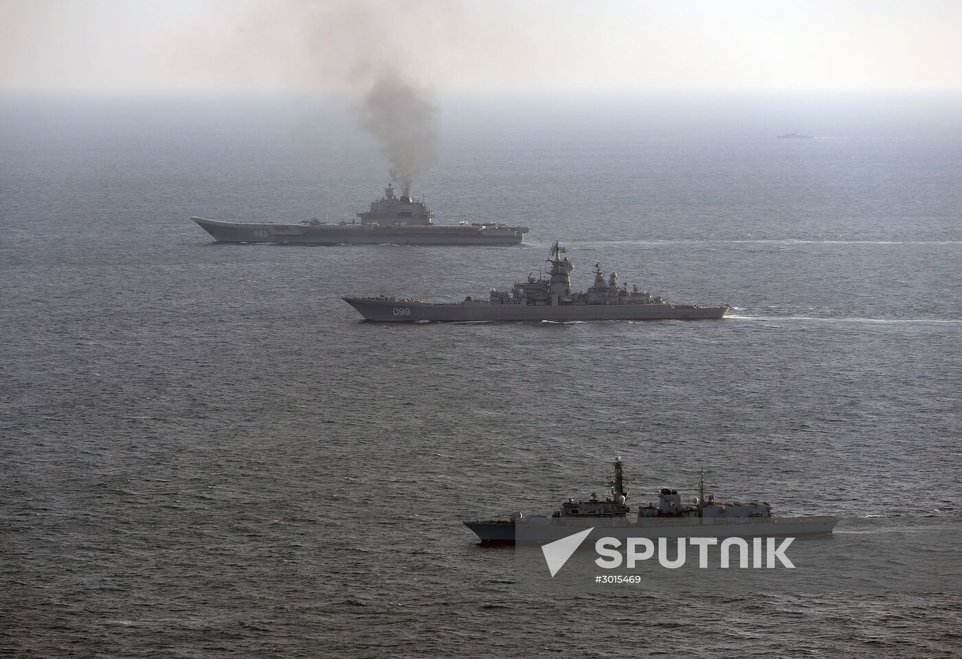 British Navy and Air Force escort Russian warships Admiral Kuznetsov and Pyotr Veliky