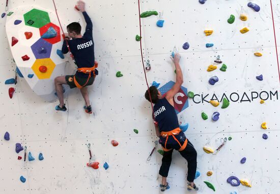 Opening of military climbing wall in Patriot park