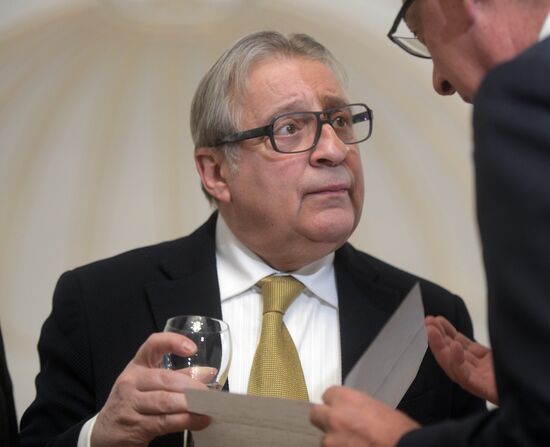 Russian President Vladimir Putin presents state decorations