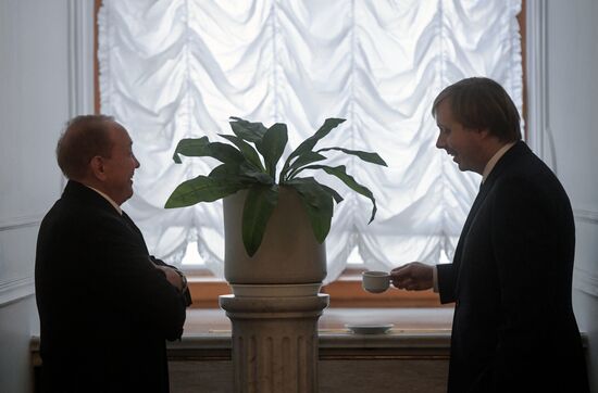 Russian President Vladimir Putin presents state decorations