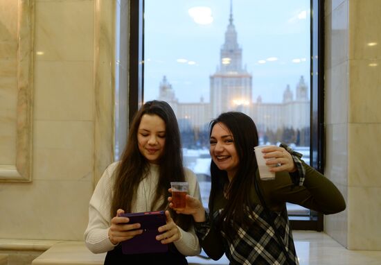 Traditional mead drinking ceremony with President of MSU Viktor Sadovnichy