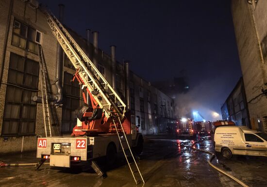 RockTown climbing center in St. Petersburg catches fire