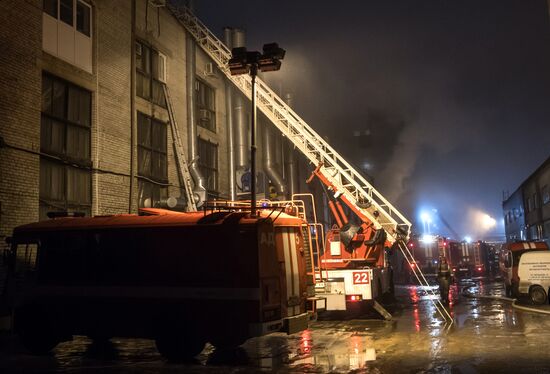 RockTown climbing center in St. Petersburg catches fire