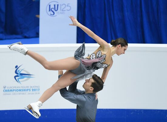 European Figure Skating Championship. Pairs. Free skating