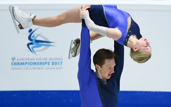 European Figure Skating Championship. Pairs. Free skating