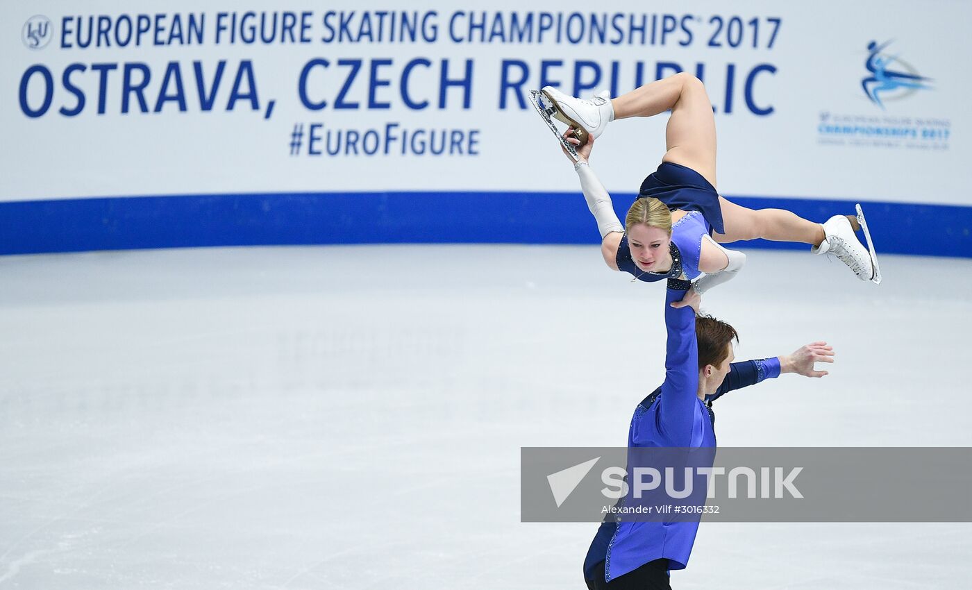 European Figure Skating Championship. Pairs. Free skating
