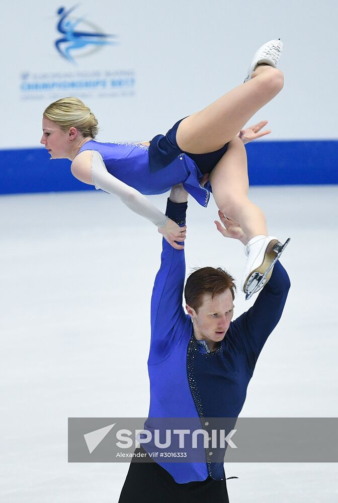 European Figure Skating Championship. Pairs. Free skating