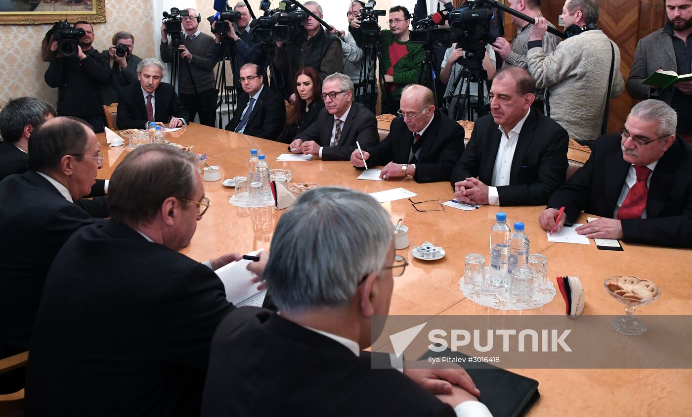 Foreign Minister Sergei Lavrov's meeting with Syrian opposition