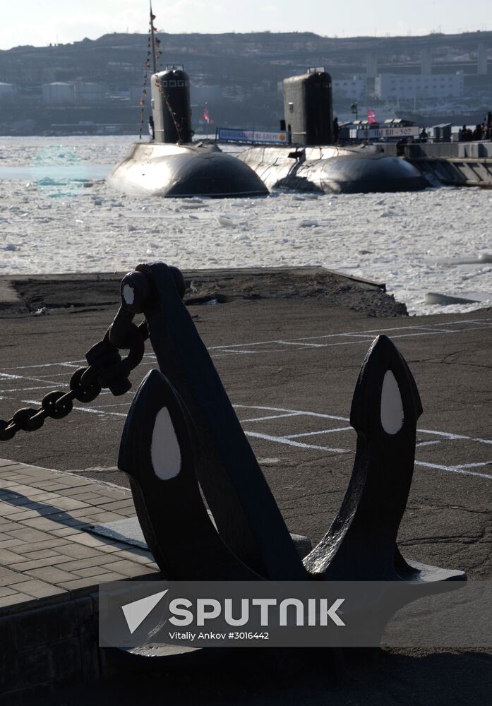 The diesel submarine Komsomolsk-on-Amur returns to Pacific Fleet