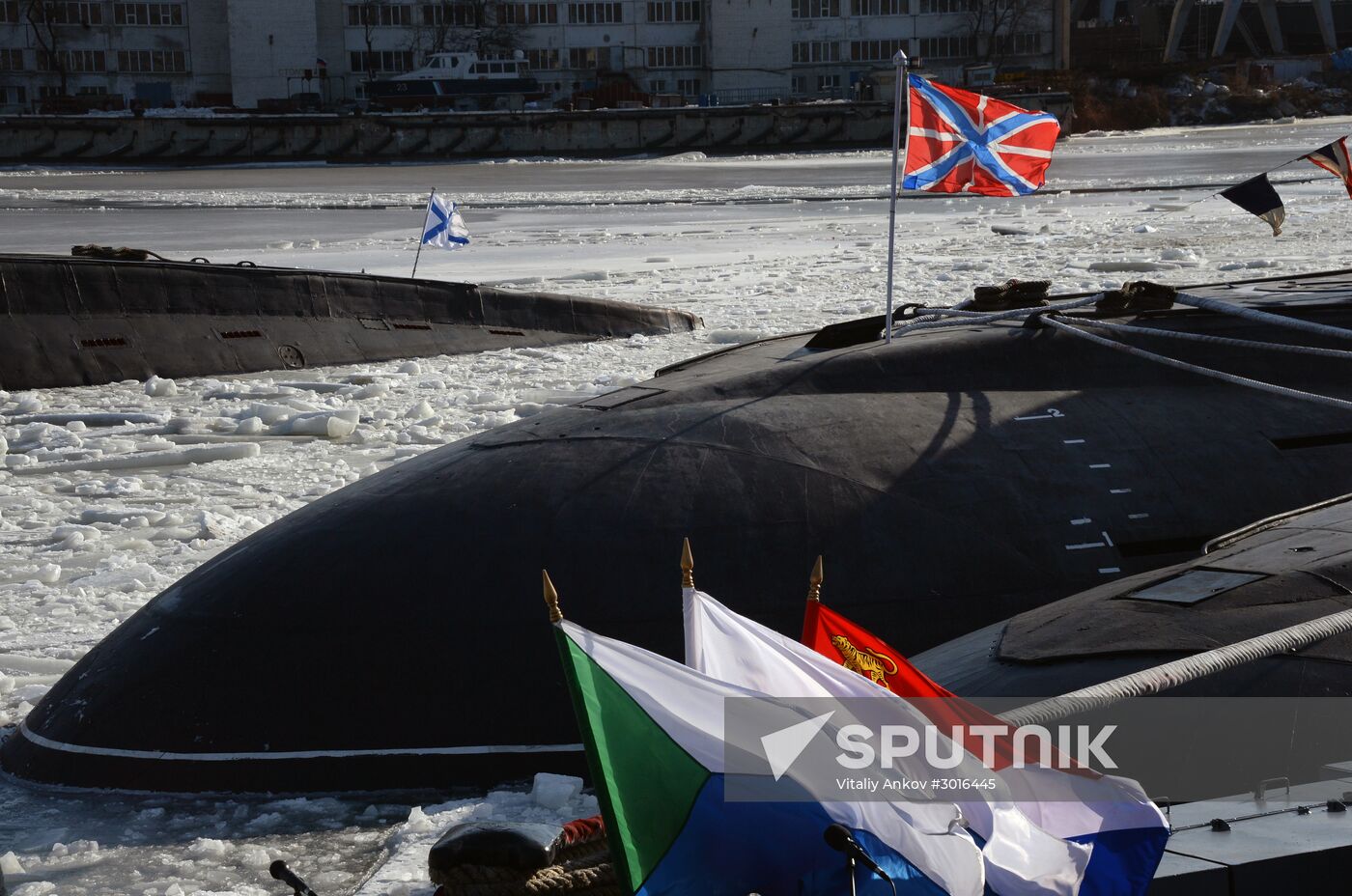 The diesel submarine Komsomolsk-on-Amur returns to Pacific Fleet