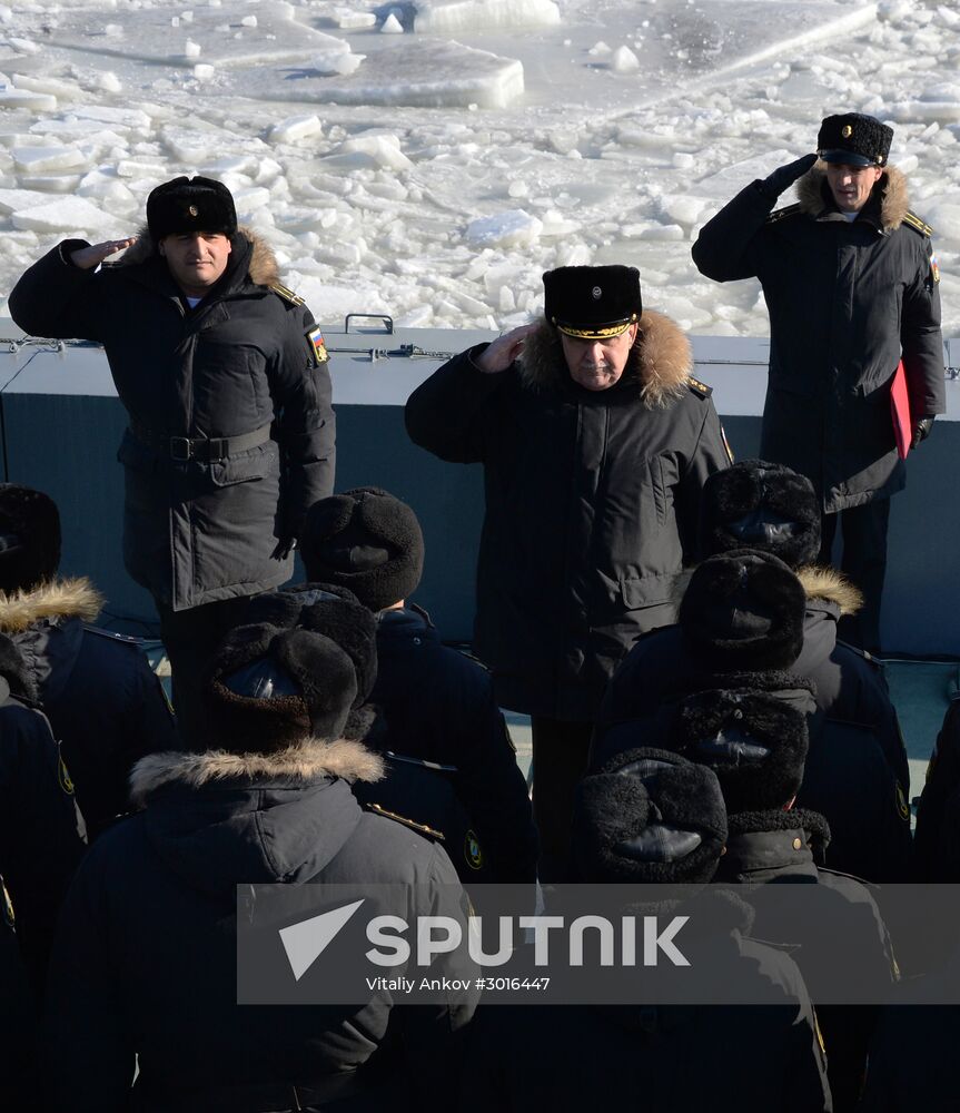The diesel submarine Komsomolsk-on-Amur returns to Pacific Fleet