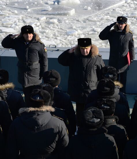 The diesel submarine Komsomolsk-on-Amur returns to Pacific Fleet