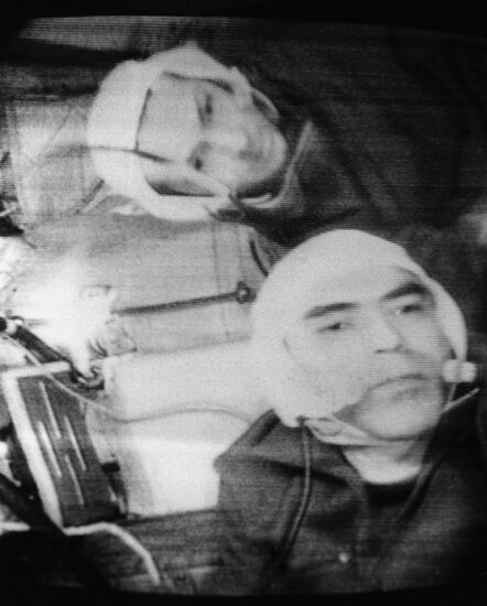 Cosmonauts Andriyan Nikolayev and Vitaly Sevastyanov aboard Soyuz 9 spacecraft