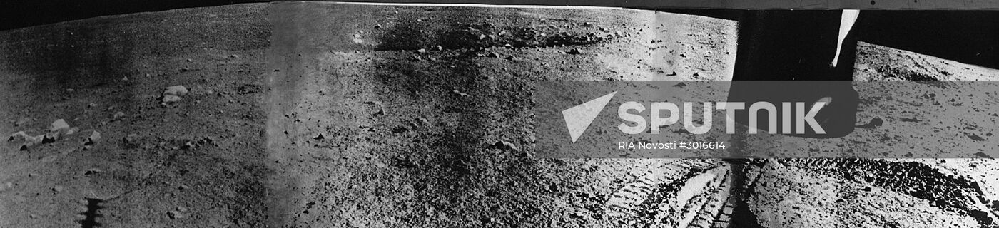 Moon panorama taken by Lunokhod 1