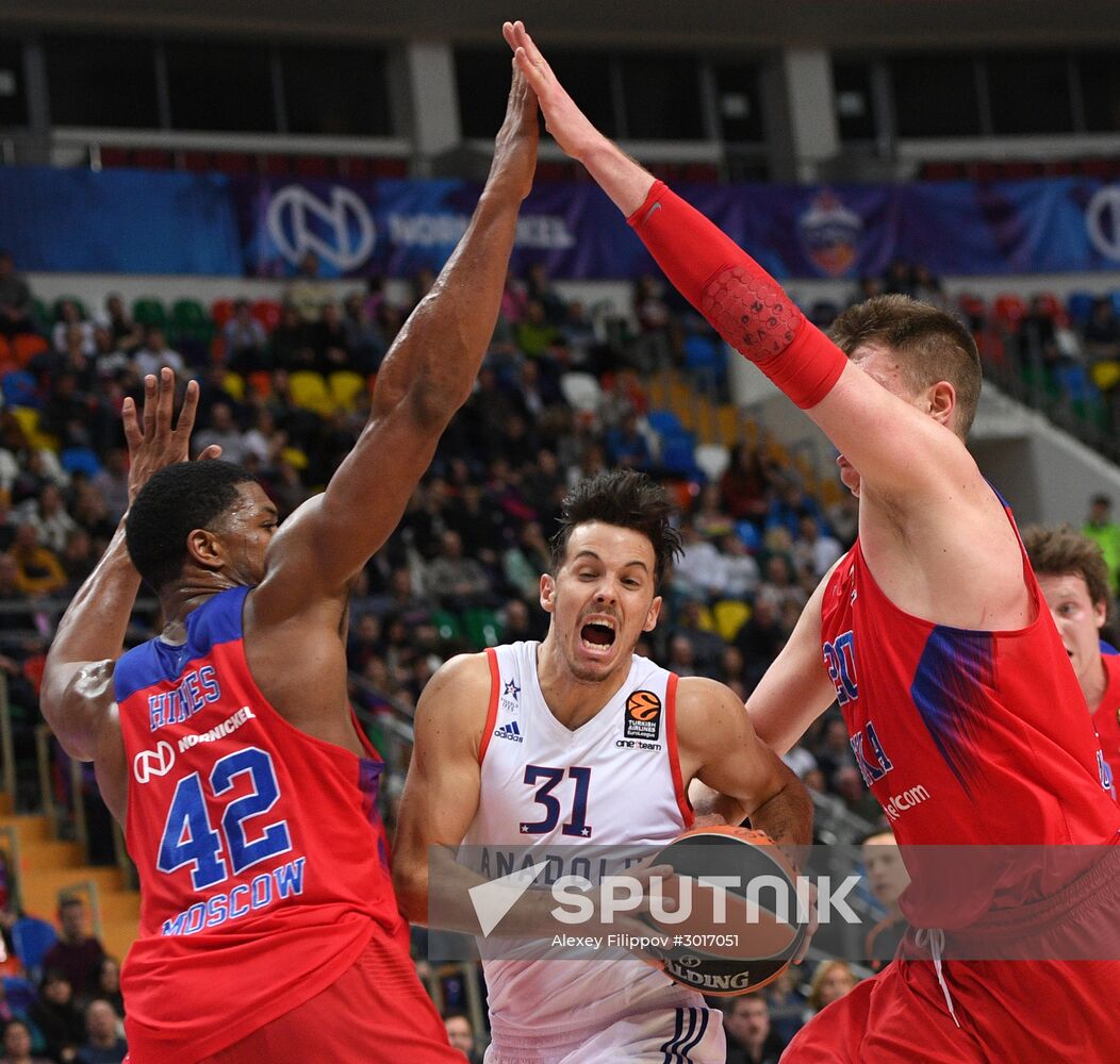 Euroleague Basketball. CSKA vs. Anadolu Efes