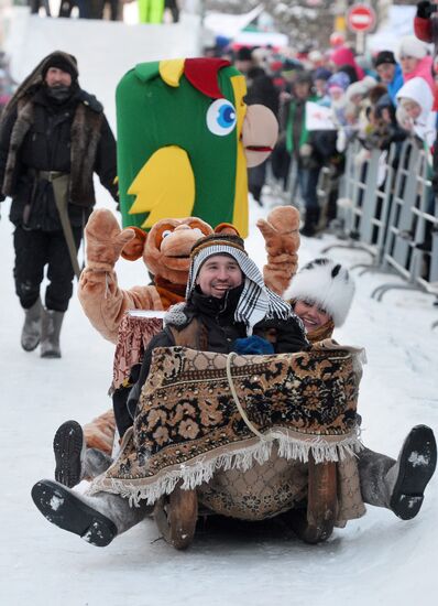 SunnyFEST sledding festival in Tatarstan