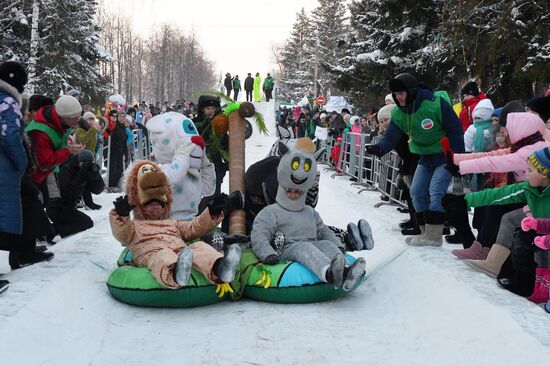 SunnyFEST sledding festival in Tatarstan