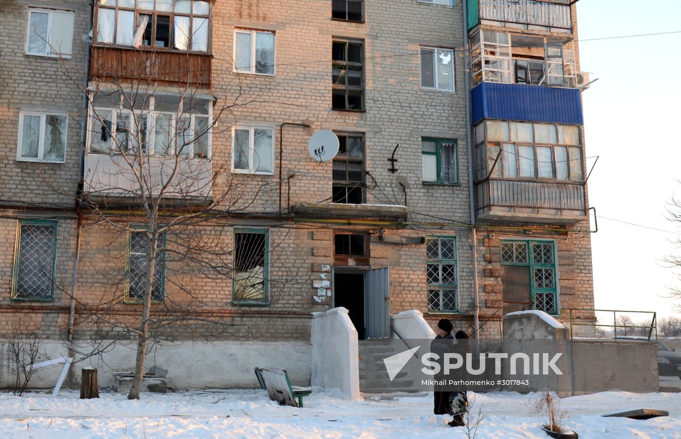 Damage caused by shelling in the Donetsk Region