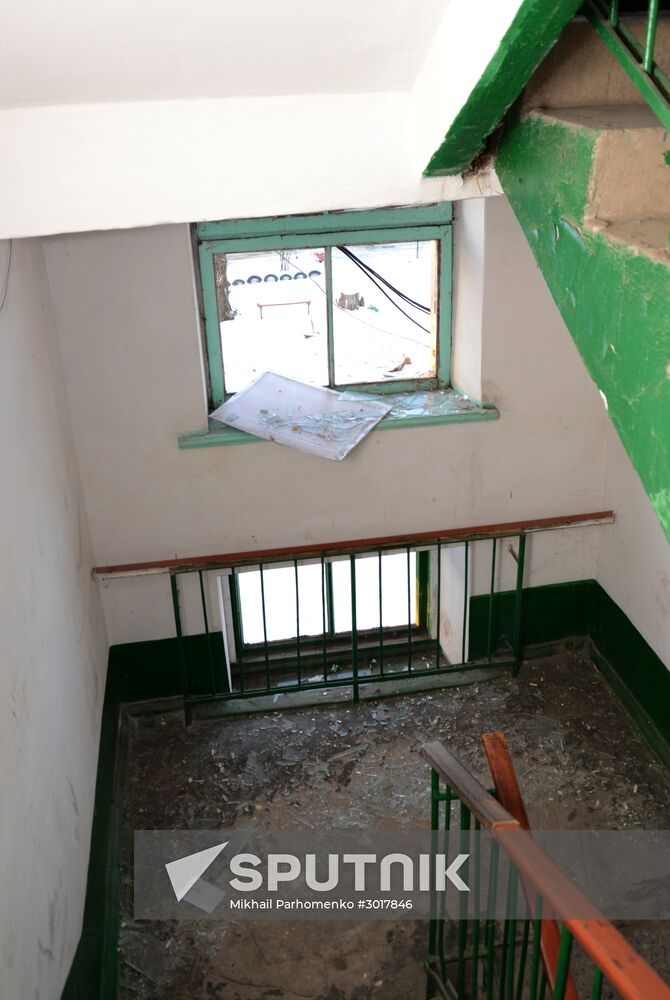 Damage caused by shelling in the Donetsk Region