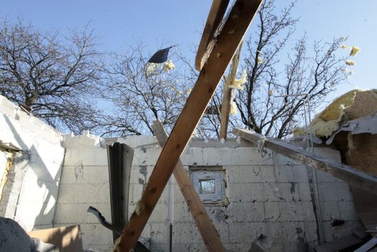 Damage caused by the shelling of Dokuchaevsk, Donetsk Region