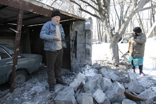 Damage caused by the shelling of Dokuchaevsk, Donetsk Region