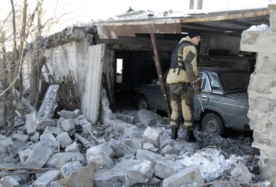 Damage caused by the shelling of Dokuchaevsk, Donetsk Region