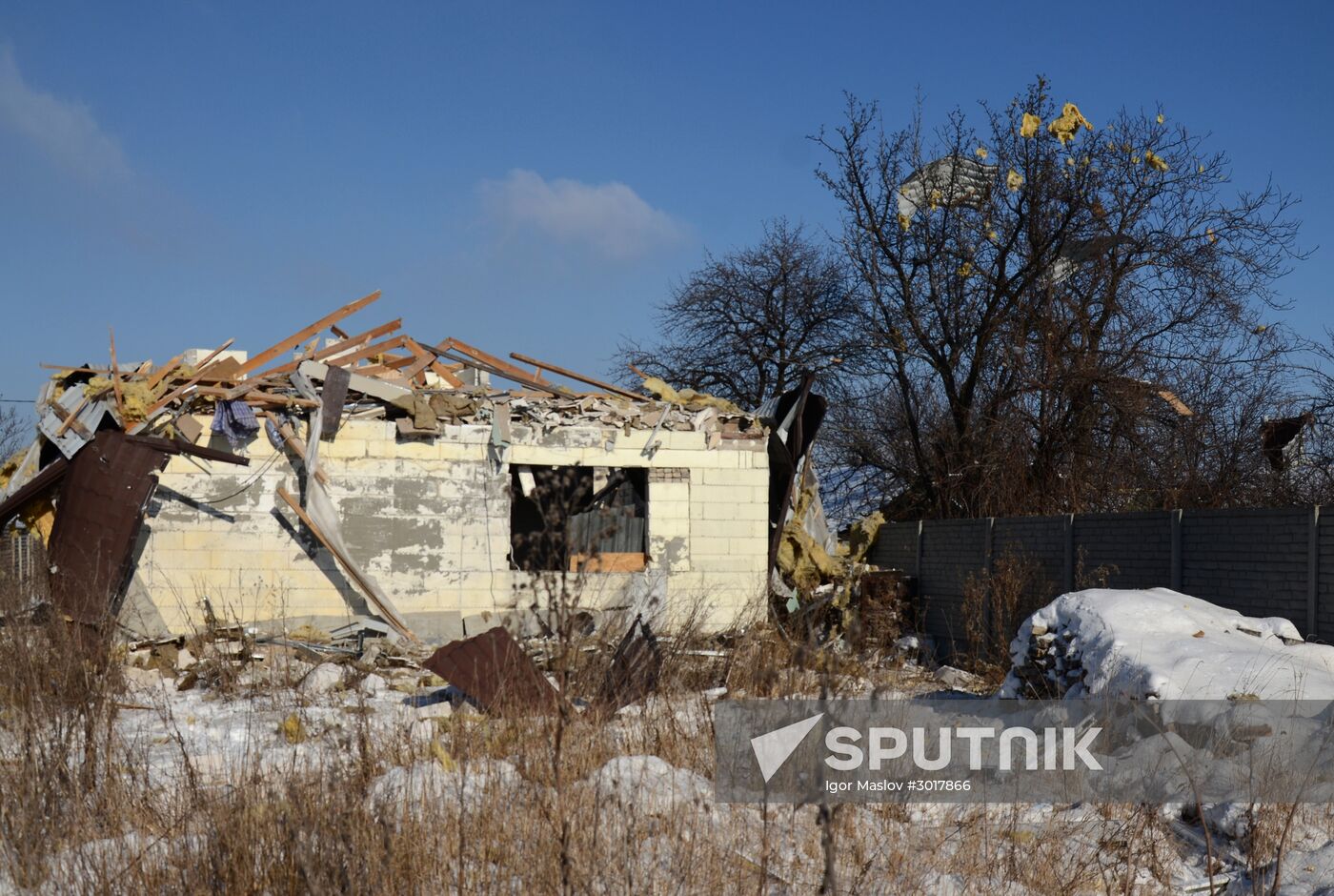 Damage caused by the shelling of Dokuchaevsk, Donetsk Region