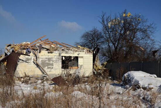 Damage caused by the shelling of Dokuchaevsk, Donetsk Region