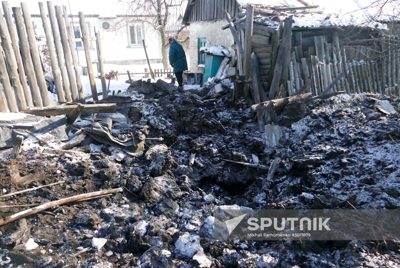 Damage caused by the shelling of Dokuchaevsk, Donetsk Region