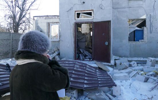 Damage caused by the shelling of Dokuchaevsk, Donetsk Region