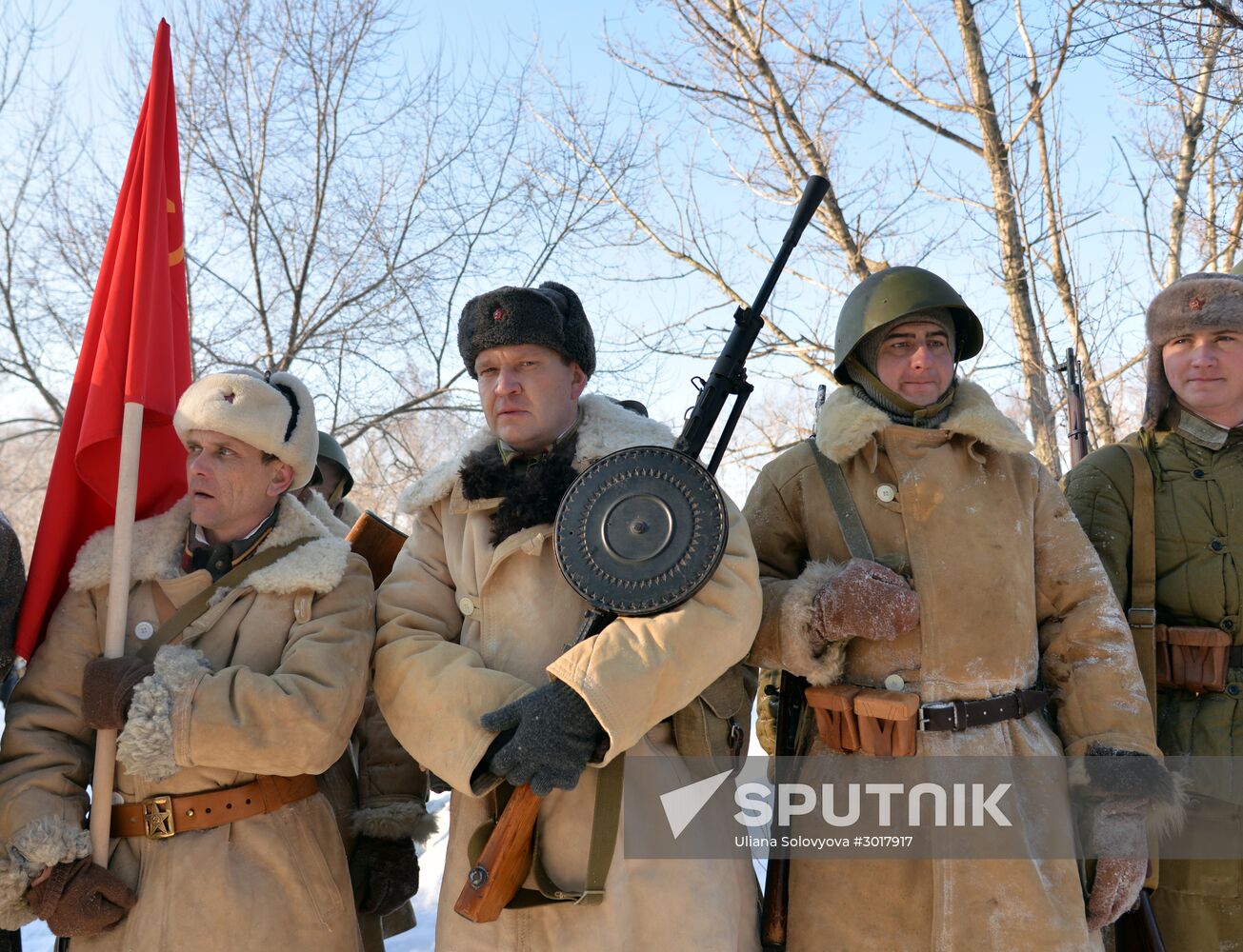 Military historical reenactment in Voronezh Region