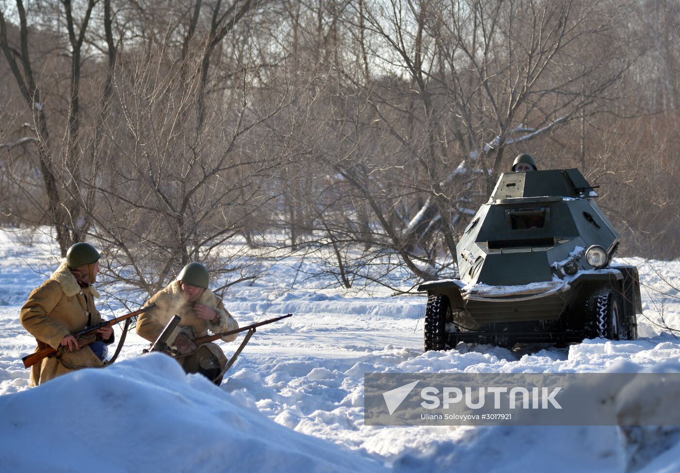 Military historical reenactment in Voronezh Region