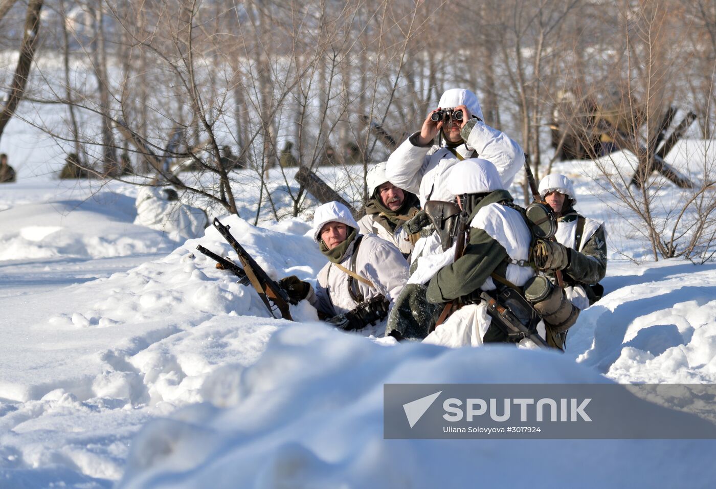 Military historical reenactment in Voronezh Region