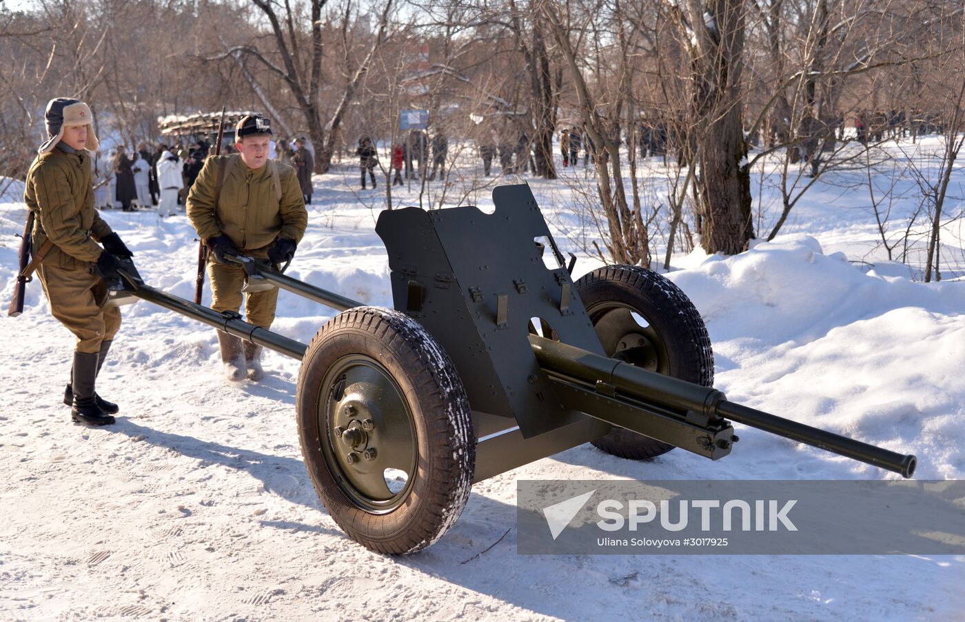 Military historical reenactment in Voronezh Region