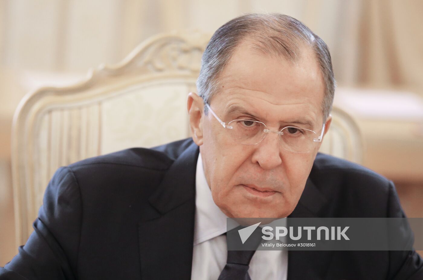 Russian Foreign Minister Sergei Lavrov meets with his Eritrean counterpart Osman Saleh