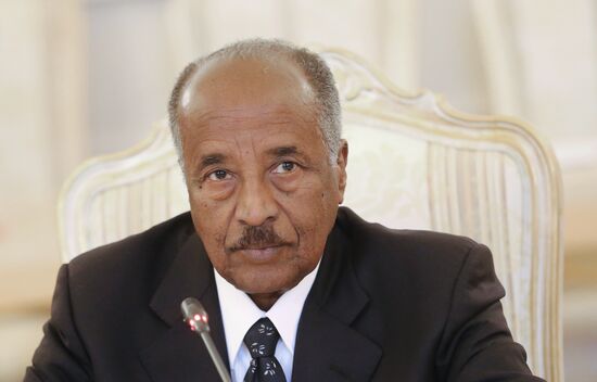 Russian Foreign Minister Sergei Lavrov meets with his Eritrean counterpart Osman Saleh