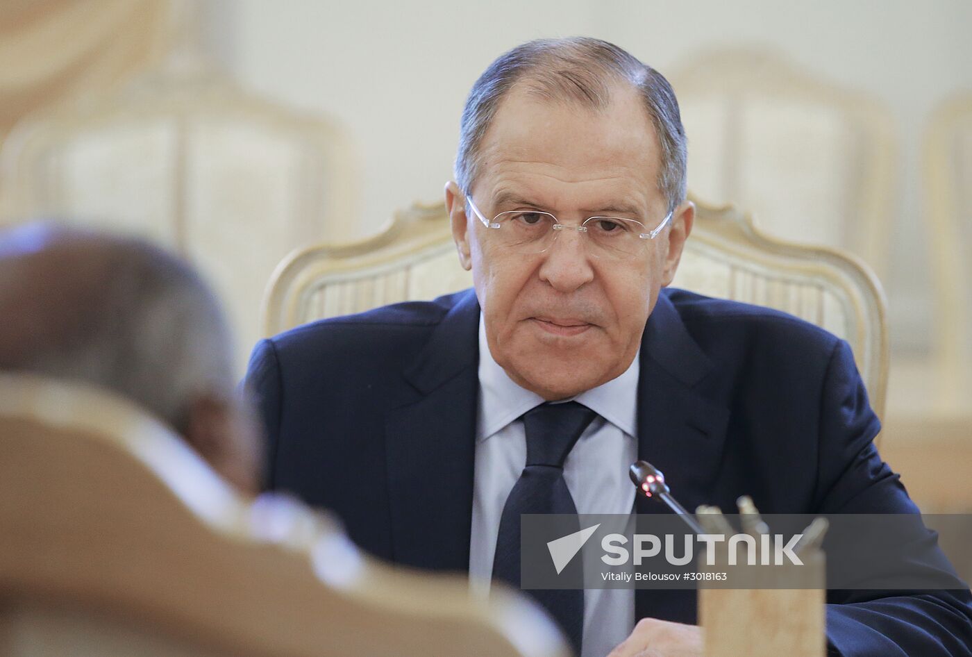 Russian Foreign Minister Sergei Lavrov meets with his Eritrean counterpart Osman Saleh