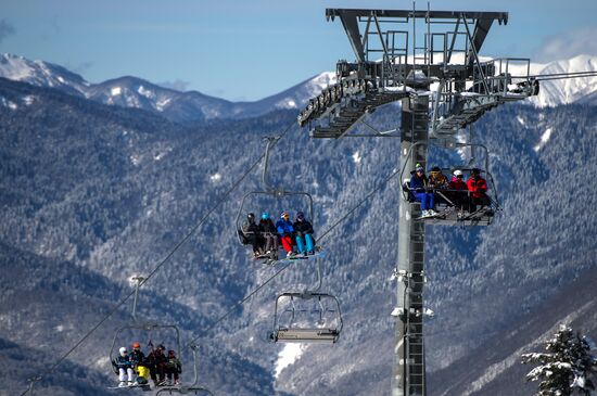 Mountain ski resorts in Sochi