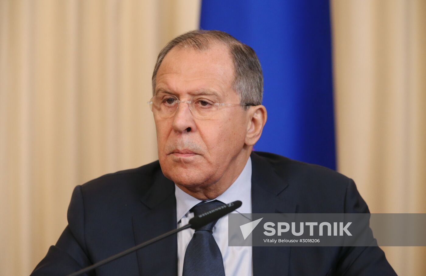 Russian Foreign Minister Sergei Lavrov meets with his Eritrean counterpart Osman Saleh