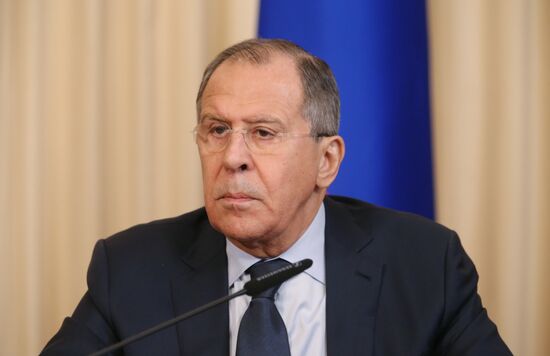 Russian Foreign Minister Sergei Lavrov meets with his Eritrean counterpart Osman Saleh