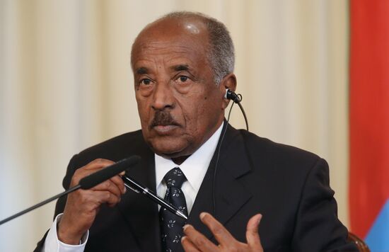 Russian Foreign Minister Sergei Lavrov meets with his Eritrean counterpart Osman Saleh